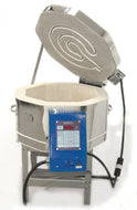 Tuckers Cone Art 1809G square glass kiln is a versatile model capable of firing many small pieces or individual large platters.