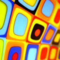 Load image into Gallery viewer, colourful stacks of fused glass
